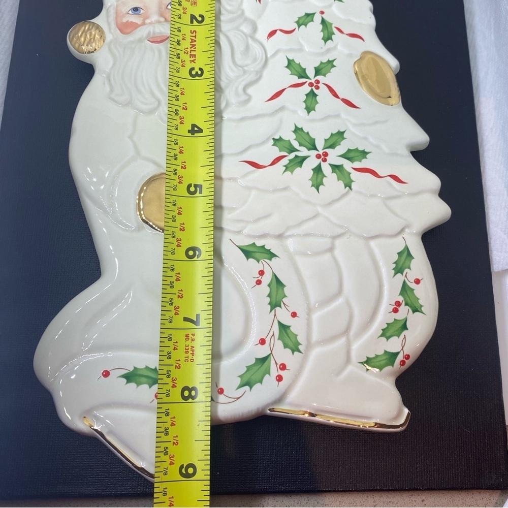 Lenox Holiday Santa Collection Trivet Wall Plate Christmas - Picture 4 of 6